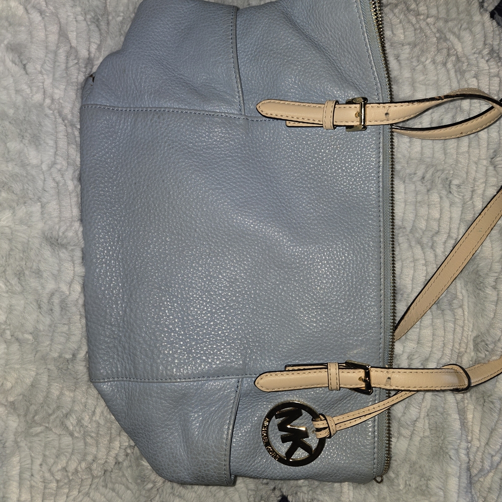 Michael Kors Sky Blue Leather Tote